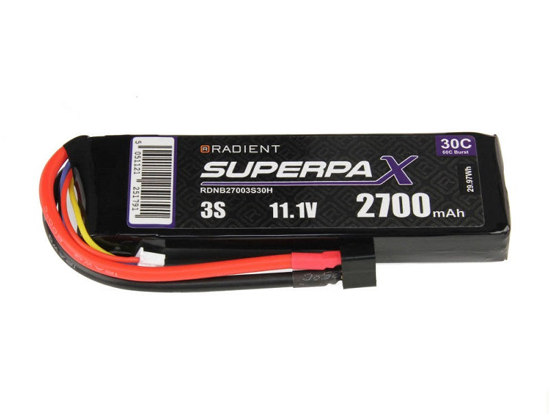 Radient LiPo 3S 2700mAh 11.1V 30C DEANS Connector