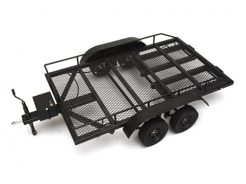 Dual Axle Trailer For Scale Trucks & Crawlers W/ Leaf Spring