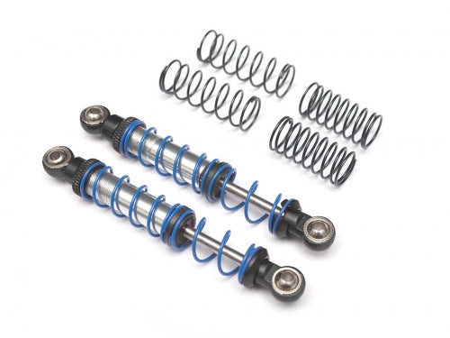 Aluminum Double Spring Shocks 80mm (2) for Crawlers Black