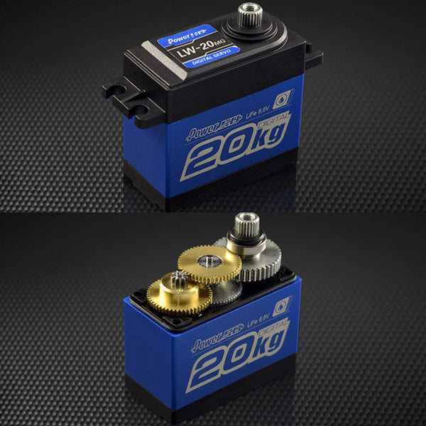 Power HD LW20 Waterproof High Torque Metal Gear Servo Blue Greens