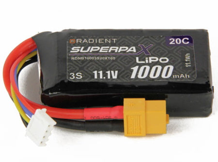 Radient LiPo 3S 1000mAh 11.1V 20C XT60 Connector