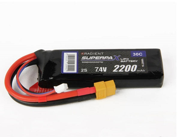 Radient LiPo 2S 2200mAh 7.4V 30C XT60