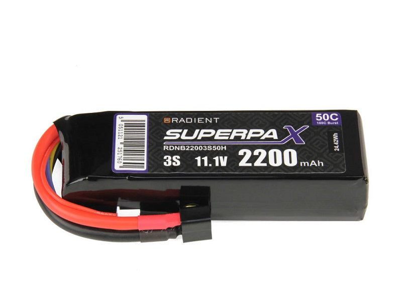 Radient LiPo 3S 2200mAh 11.1V 50C Deans Connector
