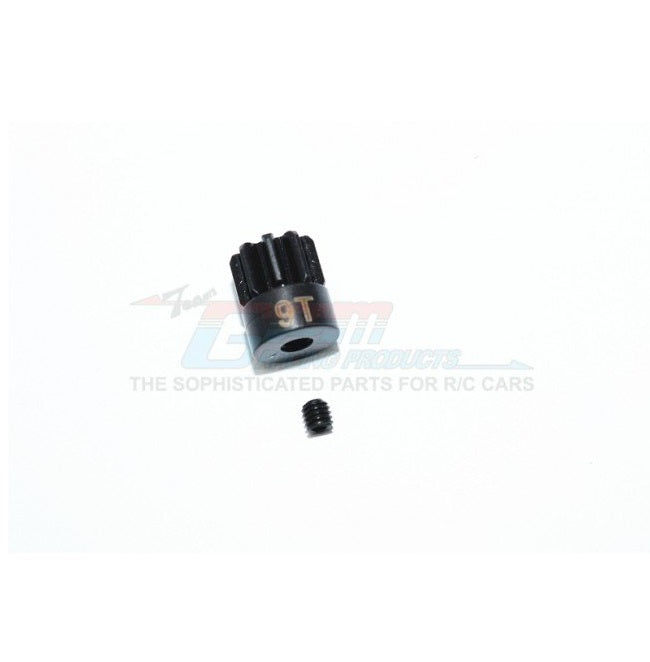 Steel 9T Pinion Gear - 2Pc Set Black for Traxxas TRX-4