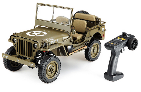 ROC Hobby 1/6TH Willys Jeep Military Scaler RTR – Greens Models