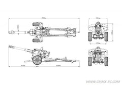 1/12 Scale 152mm Howitzer towed gun (D-20) model kit