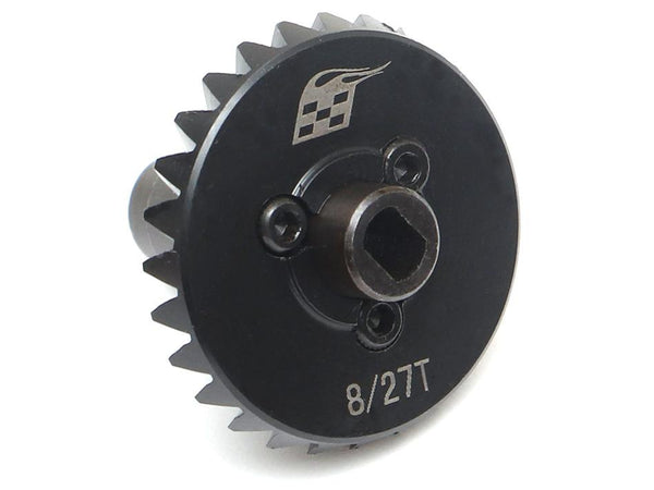 Hot Racing 27T/8T Steel Bevel Gear Set - 0.9 Module 3.375 Ratio For Axial AR44 Axles