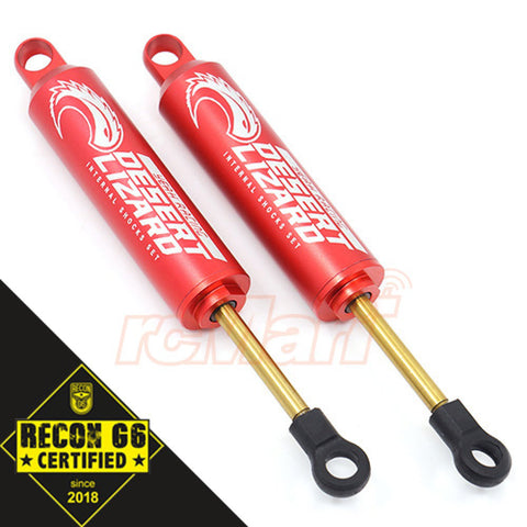 90mm Desert Lizard Two Stage Internal Spring Damper Pair Red For 1/10 Crawler 'G6 Certified'