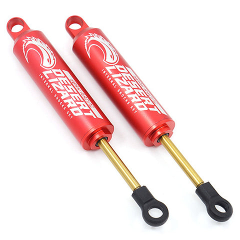 100mm Desert Lizard Two Stage Internal Spring Damper Pair Red For Crawler