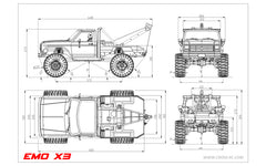 Cross RC EMO X3 RTR Recovery Truck 1/8 Scale (Red)