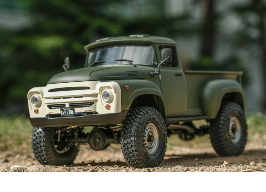 Boom Racing BRX01 AWB Link Adjustable Wheelbase 1/10 4WD Radio Control Chassis Kit (Link Version) With ZIL Pickup Hard Body for BRX01 AWB