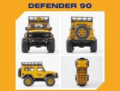 FMS 1/24TH Land Rover Defender D90 RTR Yellow