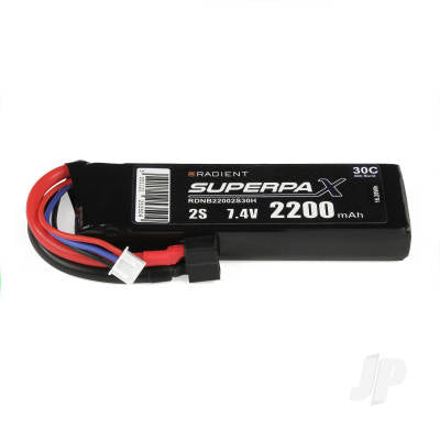 Radient LiPo 2S 2200mAh 7.4V 30C Deans