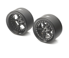 Boom Racing ProBuild™ 1.9" Spectre Adjustable Offset Aluminum Beadlock Wheels (2) Black/Black