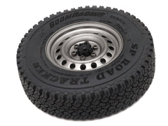 Boom Racing 1.9" Narrow 16-Hole 6-Lug Classic Steelie Reversible Beadlock Wheel w/ XT504-6LUG Hub Rear (2) Gun Metal