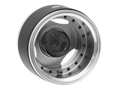 Boom Racing ProBuild™ 1.9" RRC 3-Spoke Classic Adjustable Offset Aluminum Beadlock Wheels (2) Flat Silver/Flat Silver
