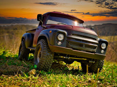 Boom Racing Adjustable Wheelbase 1/10 4WD Radio Control Chassis Kit With ZIL Pickup Hard Body (Recon G6 Certified) for BRX01 AWB