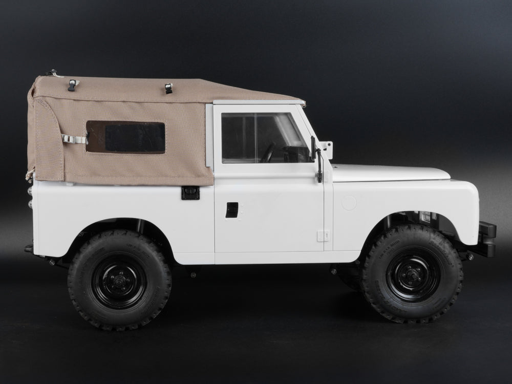 Boom Racing KUDU™ Full Canvas Soft Top & Hoop Set with Side Windows (Sand) for Series Land Rover 88 for BRX02 88