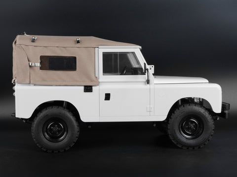 Boom Racing KUDU™ Full Canvas Soft Top & Hoop Set with Side Windows (Sand) for Series Land Rover 88 for BRX02 88
