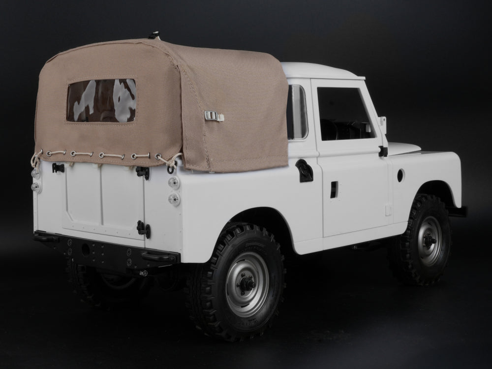 Boom Racing KUDU™ 3/4 Canvas Soft Top & Hood Set for Series Land Rover 88 Sand for BRX02 88