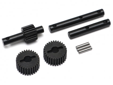 Boom Racing Heavy Duty Steel Cut Transfer Case Gears and Steel Shafts Set for BRX01