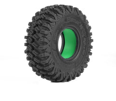 Boom Racing HUSTLER™ M/T Xtreme 1.9" MC2 SNAIL SLIME™ Super Soft 4.75"x1.75" / 120x44.5mm RC Crawler Tire + Rock Monster™ Green Foam Insert (2)