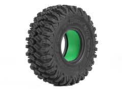 Boom Racing HUSTLER™ M/T Xtreme 1.9" MC2 SNAIL SLIME™ Super Soft 4.75"x1.75" / 120x44.5mm RC Crawler Tire + Rock Monster™ Green Foam Insert (2)