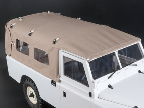 Boom Racing KUDU™ Full Canvas Soft Top with Side Windows (Sand) for Series Land Rover 109 for BRX02 109