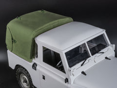 Boom Racing KUDU™ 3/4 Canvas Soft Top & Hood Set for Series Land Rover 88 Green for BRX02 88