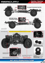 Killerbody MERCURY Chassis Kit Fit for #KB/48765 1/10 Jeep Gladiator Rubicon Hard Body