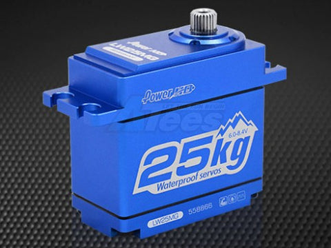 Power HD HV Waterproof Digital Servo 25kg / 347.2oz / 0.14s @7.4V Full Metal Case for 1/10 Crawler & Buggy
