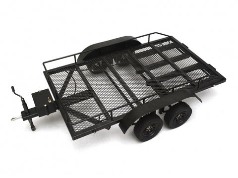 Dual Axle Trailer For Scale Trucks & Crawlers W/ Leaf Spring