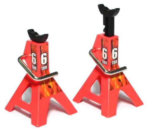 Team Raffee Co. Aluminum 6 TON Scale Jack Stands (Fluorescent Orange)