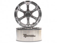 EGemini™ 1.9 High Mass Beadlock Aluminum Wheels Spoke-6 TYPE E (2) Gun Metal