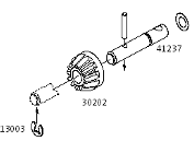 PG4 12t Bevel Gear And Shaft Axle