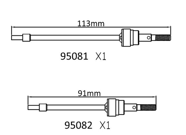 FC6 Front CVD Drive Shafts – Greens Models