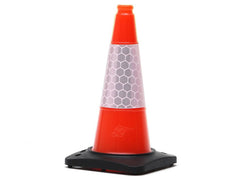 Rubber Traffic Cone w/ Reflective Decal Trail Marker / Track Accessory (4) Orange.