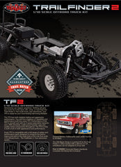 RC4WD Trail Finder 2 Truck Kit (No Body) Suits Blazer Body Set.