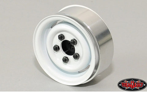 RC4WD 1.55" Landies Vintage Single Stamped Steel Beadlock Wheel (White) x1