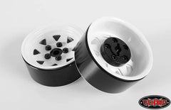 RC4WD Lug Wagon 1.9" Steel Stamped Beadlock Wheels (White) x4