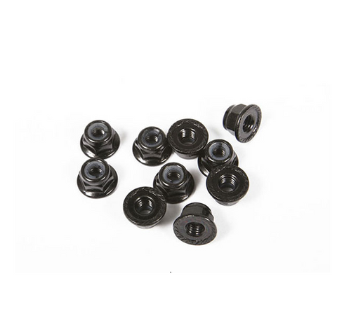 Axial M4 Serrated Nylon Lock Nut (Black) (10pcs)