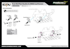 Boom Racing KUDU™ Front D-Ring Shackles & Retainer for BRX02 Leaf Spring Version for BRX02