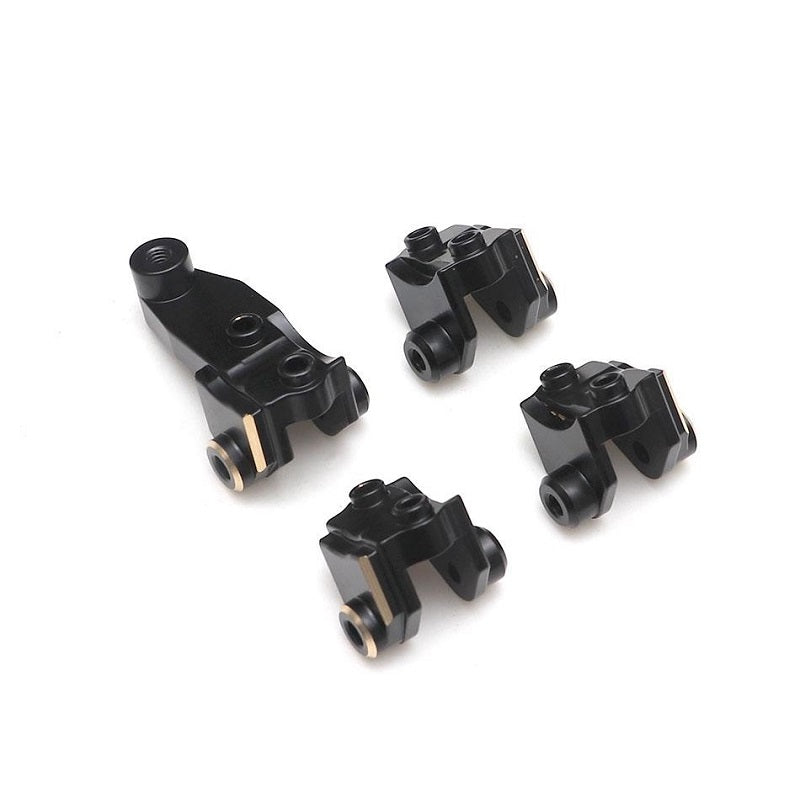 Traxxas TRX-4 Heavy Duty Brass Front & Rear Links Mount Set Black