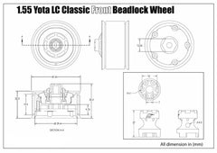 Yota 1.55 Wheels For Landcruiser LC 70 Set Of 4