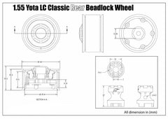 Yota 1.55 Single Spare Wheel For Landcruiser LC 70