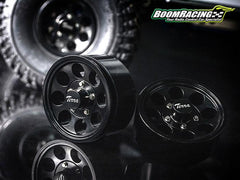 Classic 8-Hole Aluminum Beadlock Wheels w/ 3mm Wideners (2) Black