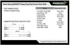 HD Steel Center Drive Shaft Set for Boom Racing D90/D110 Chassis Front & Rear (2) G6 Certified