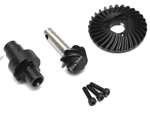 30/8T Reverse HD Steel Triangular Keyed Bevel Helical Cut Diff Gear w/ Spool Set for BRX70 / BRX90 Axle for BRX01