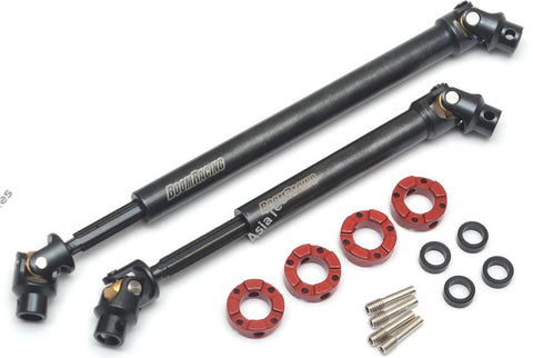 Voodoo™ Steel Center Drive Shafts Front 90-100mm / Rear 125-145mm (2) for BRX01